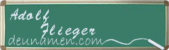 Adolf Flieger Visitenkarte